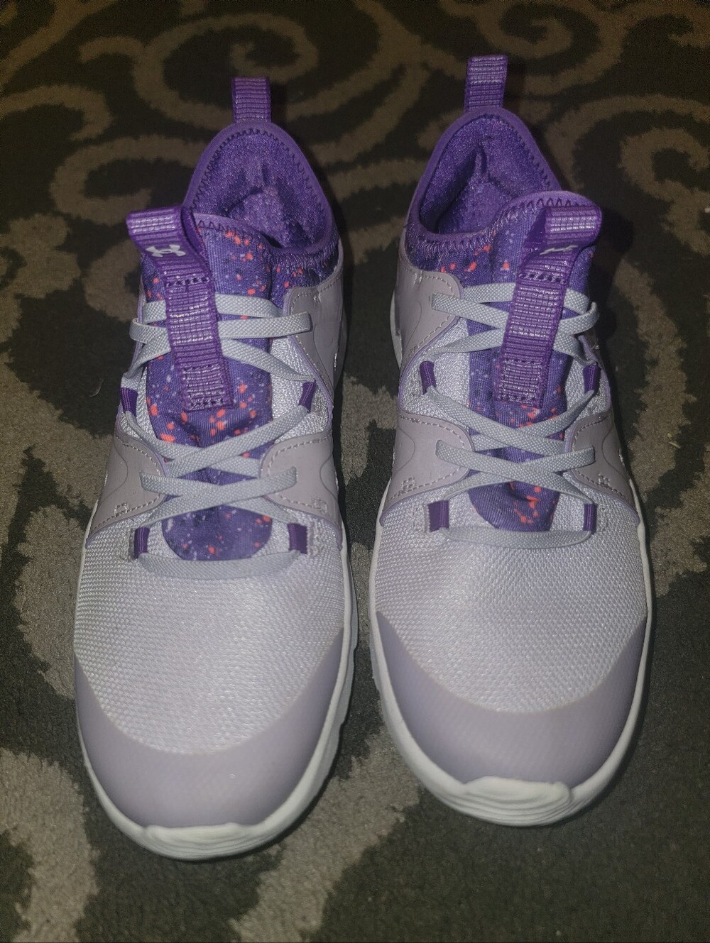 Girl's purple slip on sneakers